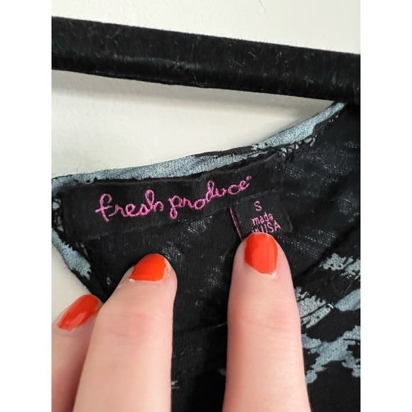 Fresh Produce Cotton Swing Tank Black Size Small - Picture 5 of 5